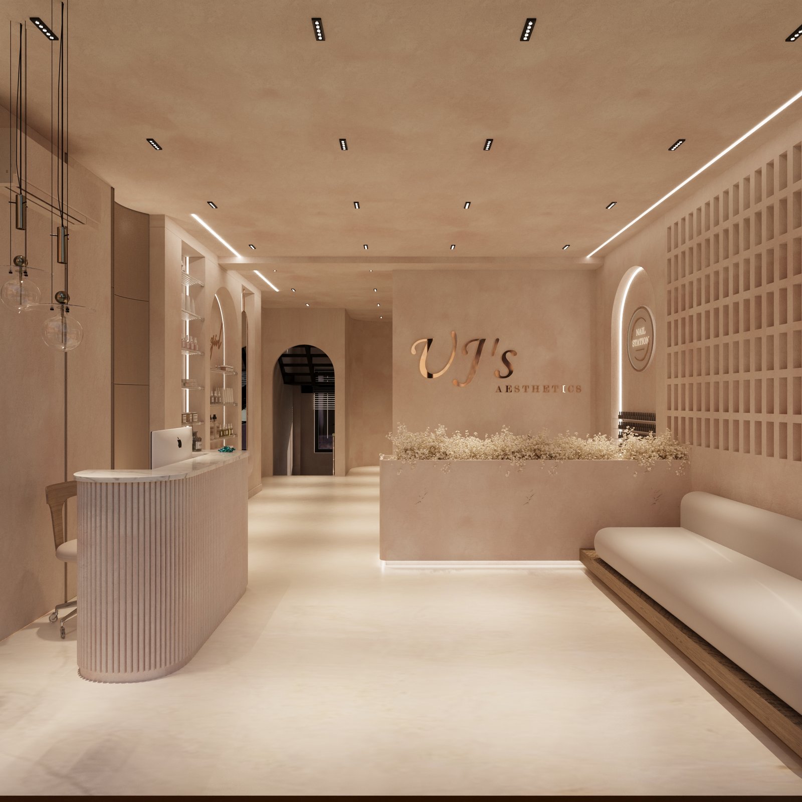 Interior of the UJS Aesthetic Clinic, designed by ARCHILAD