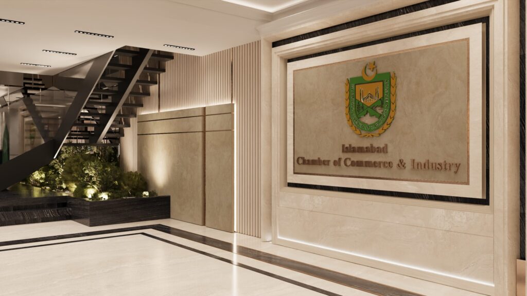 Interior of the Islamabad Chamber of Commerce and Industry, corporate interior design by ARCHILAD